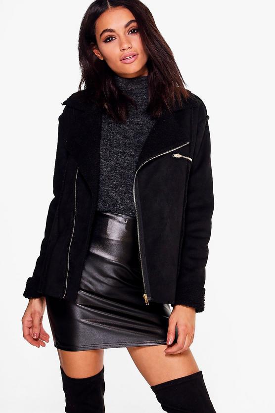 Lexi Boutique Bonded Biker Jacket